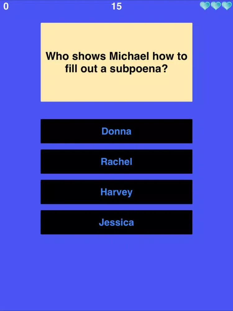 Скриншоты Trivia for Suits - Super Fan Quiz for Suits Trivia - Collector's Edition iPad 
